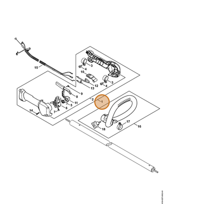 STIHL part 4180-790-1314 — IPL diagram snippet (6x zoom, amber highlight)