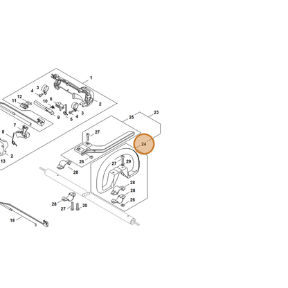 STIHL part 4180-790-3406 — IPL diagram snippet (6x zoom, amber highlight)