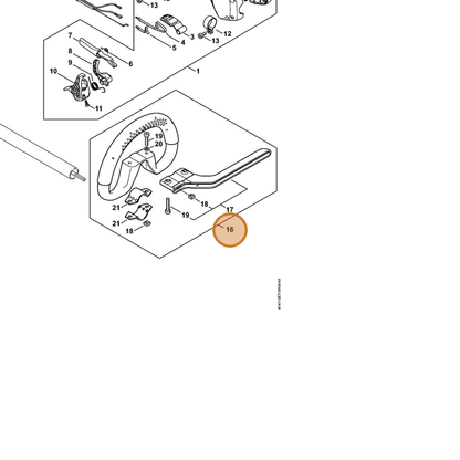 STIHL part 4180-790-3408 — IPL diagram snippet (6x zoom, amber highlight)