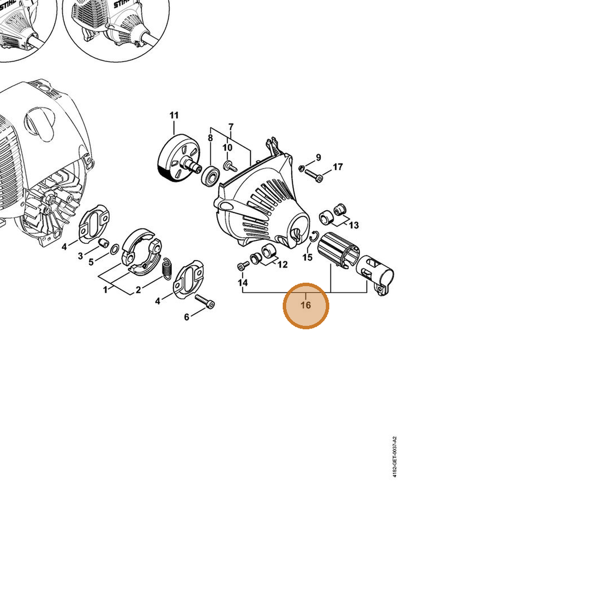 STIHL part 4180-790-4700 — IPL diagram snippet (6x zoom, amber highlight)
