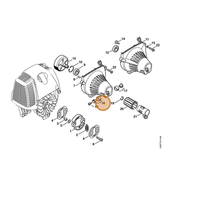 STIHL part 4180-790-7205 — IPL diagram snippet (6x zoom, amber highlight)