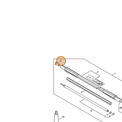STIHL part 4180-791-7204 — IPL diagram snippet (6x zoom, amber highlight)