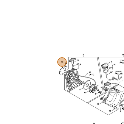 STIHL part 4180-967-1576 — IPL diagram snippet (6x zoom, amber highlight)