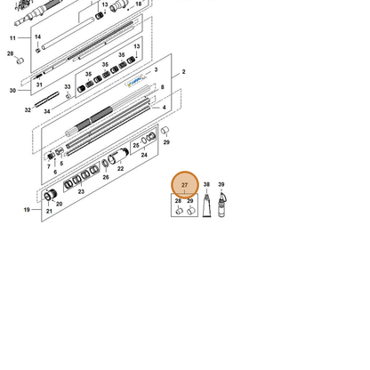 STIHL part 4182-007-1010 — IPL diagram snippet (6x zoom, amber highlight)