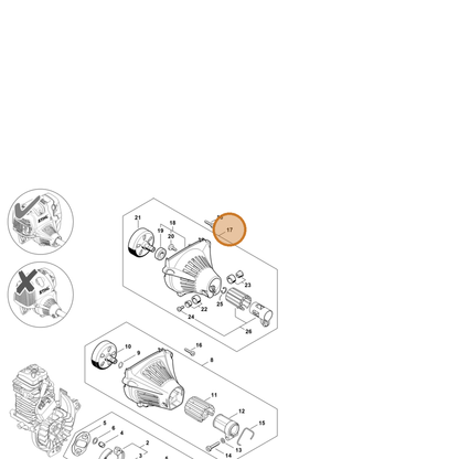 STIHL part 4182-080-1805 — IPL diagram snippet (6x zoom, amber highlight)