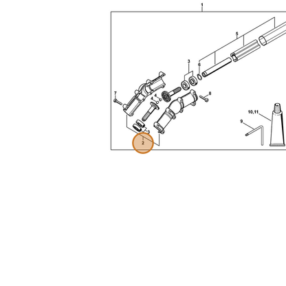 STIHL part 4182-640-0554 — IPL diagram snippet (6x zoom, amber highlight)