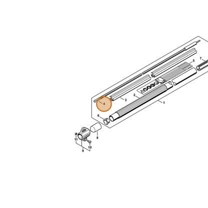 STIHL part 4182-710-3200 — IPL diagram snippet (6x zoom, amber highlight)