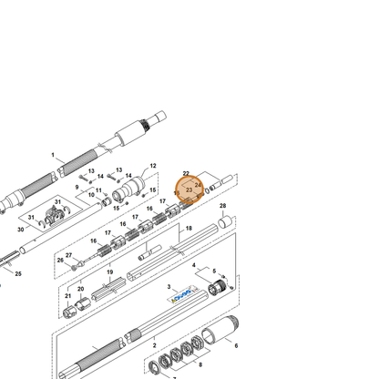 STIHL part 4182-710-3214 — IPL diagram snippet (6x zoom, amber highlight)