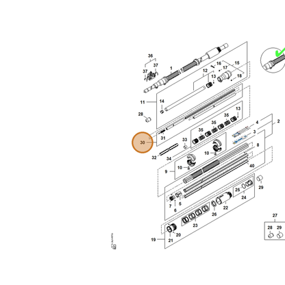 STIHL part 4182-710-3227 — IPL diagram snippet (6x zoom, amber highlight)