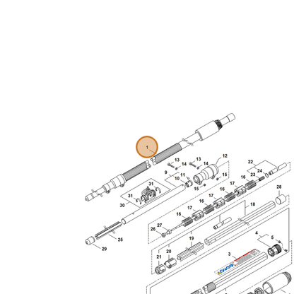 STIHL part 4182-710-7132 — IPL diagram snippet (6x zoom, amber highlight)