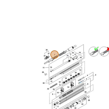 STIHL part 4182-710-7168 — IPL diagram snippet (6x zoom, amber highlight)