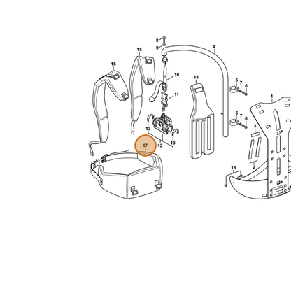 STIHL part 4182-710-9100 — IPL diagram snippet (6x zoom, amber highlight)