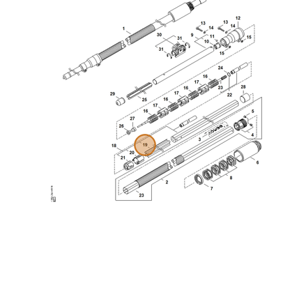 STIHL part 4182-711-7322 — IPL diagram snippet (6x zoom, amber highlight)