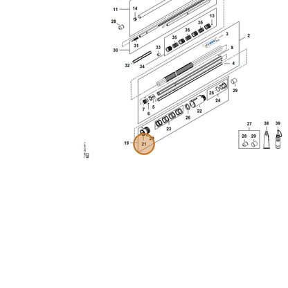 STIHL part 4182-716-6520 — IPL diagram snippet (6x zoom, amber highlight)