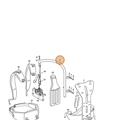 STIHL part 4182-790-2900 — IPL diagram snippet (6x zoom, amber highlight)