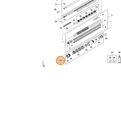 STIHL part 4182-820-1600 — IPL diagram snippet (6x zoom, amber highlight)
