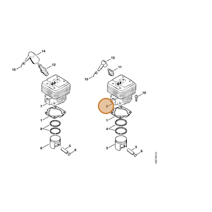 STIHL part 4201-020-1200 — IPL diagram snippet (6x zoom, amber highlight)