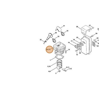 STIHL part 4201-020-1201 — IPL diagram snippet (6x zoom, amber highlight)