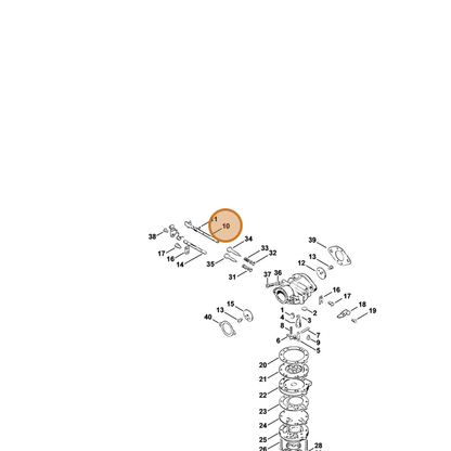 STIHL part 4201-120-7100 — IPL diagram snippet (6x zoom, amber highlight)