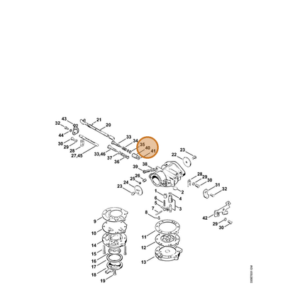STIHL part 4201-120-8703 — IPL diagram snippet (6x zoom, amber highlight)