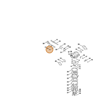 STIHL part 4201-121-3000 — IPL diagram snippet (6x zoom, amber highlight)