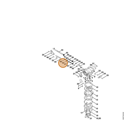 STIHL part 4201-121-9401 — IPL diagram snippet (6x zoom, amber highlight)
