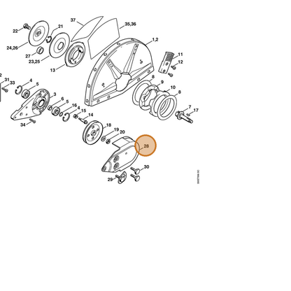 STIHL part 4201-700-8116 — IPL diagram snippet (6x zoom, amber highlight)