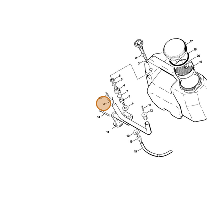 STIHL part 4201-703-2800 — IPL diagram snippet (6x zoom, amber highlight)