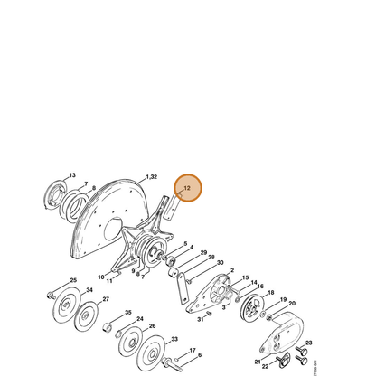 STIHL part 4201-706-2600 — IPL diagram snippet (6x zoom, amber highlight)