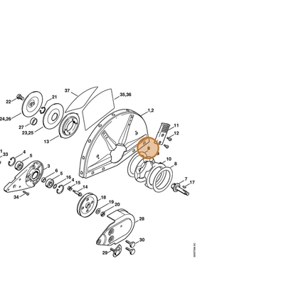 STIHL part 4201-706-9202 — IPL diagram snippet (6x zoom, amber highlight)