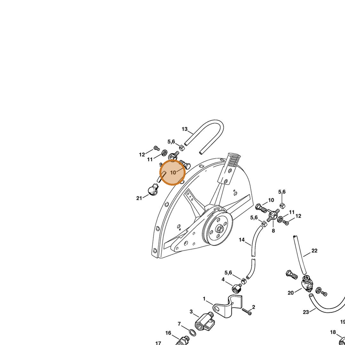 STIHL part 4201-708-8400 — IPL diagram snippet (6x zoom, amber highlight)
