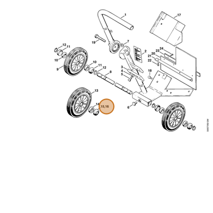 STIHL part 4201-717-2000 — IPL diagram snippet (6x zoom, amber highlight)