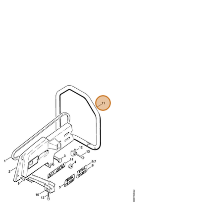 STIHL part 4201-790-1700 — IPL diagram snippet (6x zoom, amber highlight)