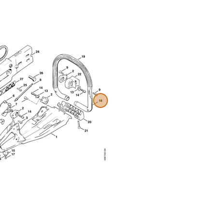 STIHL part 4201-790-1702 — IPL diagram snippet (6x zoom, amber highlight)