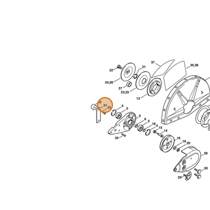 STIHL part 4201-790-6005 — IPL diagram snippet (6x zoom, amber highlight)