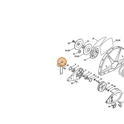 STIHL part 4201-790-9302 — IPL diagram snippet (6x zoom, amber highlight)