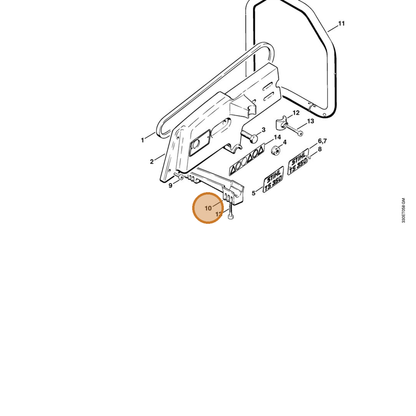 STIHL part 4201-791-7604 — IPL diagram snippet (6x zoom, amber highlight)