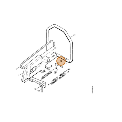 STIHL part 4201-791-9000 — IPL diagram snippet (6x zoom, amber highlight)