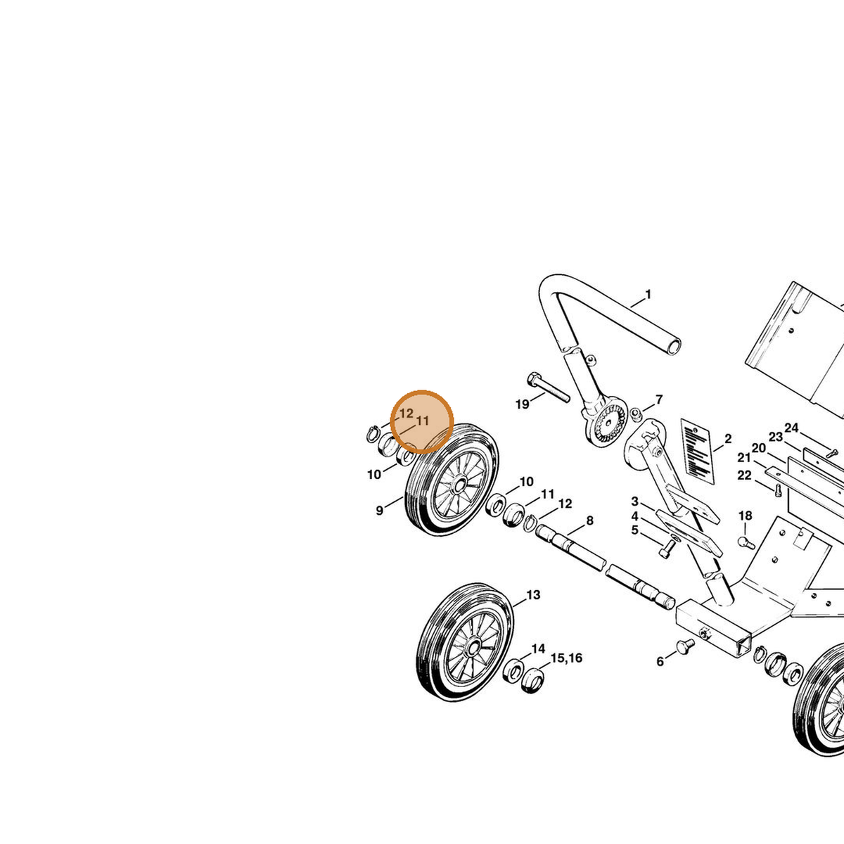 STIHL part 4201-791-9200 — IPL diagram snippet (6x zoom, amber highlight)