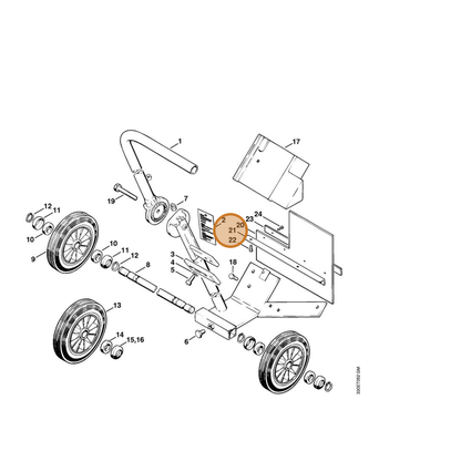 STIHL part 4201-792-6000 — IPL diagram snippet (6x zoom, amber highlight)