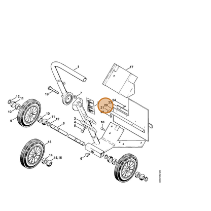STIHL part 4201-792-9100 — IPL diagram snippet (6x zoom, amber highlight)