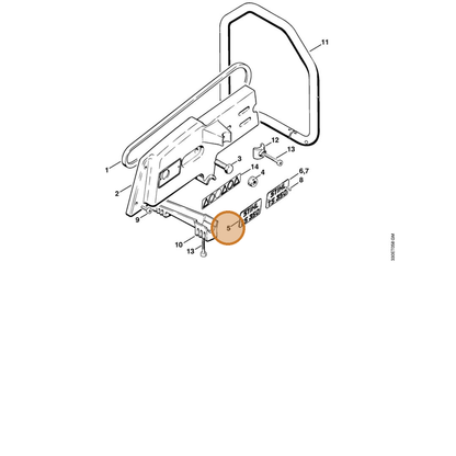 STIHL part 4201-967-1504 — IPL diagram snippet (6x zoom, amber highlight)