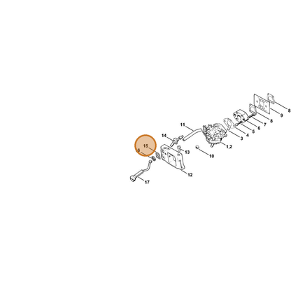 STIHL part 4201-967-3500 — IPL diagram snippet (6x zoom, amber highlight)