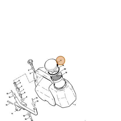STIHL part 4202-701-0900 — IPL diagram snippet (6x zoom, amber highlight)