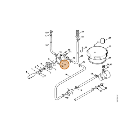 STIHL part 4202-708-8900 — IPL diagram snippet (6x zoom, amber highlight)