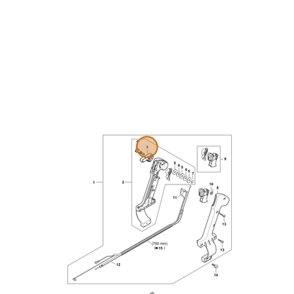 STIHL part 4203-182-2900 — IPL diagram snippet (6x zoom, amber highlight)