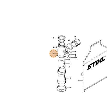 STIHL part 4203-700-6301 — IPL diagram snippet (6x zoom, amber highlight)
