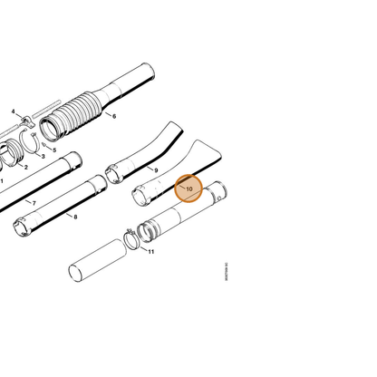 STIHL part 4203-701-8300 — IPL diagram snippet (6x zoom, amber highlight)