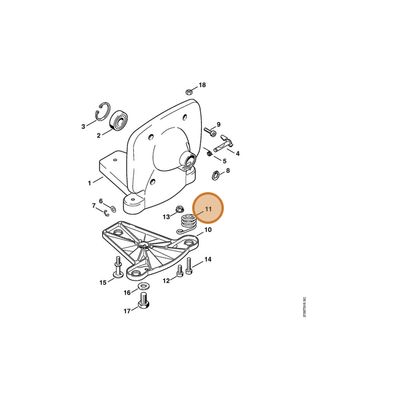 STIHL part 4203-708-0800 — IPL diagram snippet (6x zoom, amber highlight)