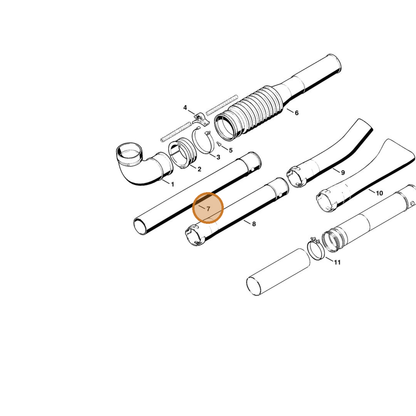 STIHL part 4203-708-3402 — IPL diagram snippet (6x zoom, amber highlight)